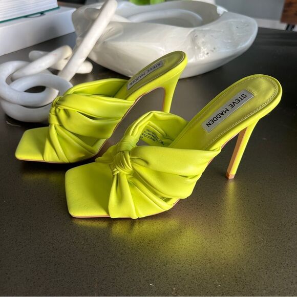 Steve Madden Neon Knotted Heels - Striking Style Size7.5 - Picture 2 of 7